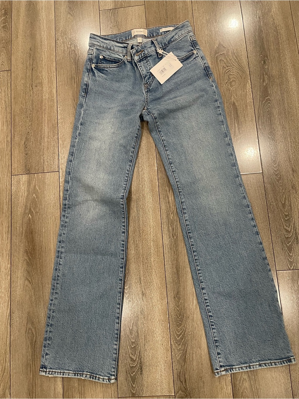 Frame Denim Light Blue Straight-Leg Jeans